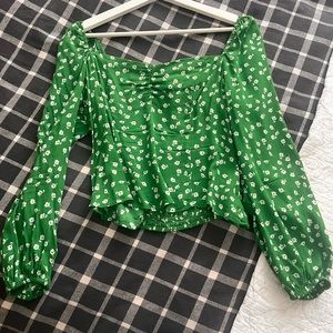 Green blouse